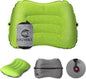 Camping Pillow - Inflatable Pillow - Travel Pillows for Backpacking & Airplane, Lumbar Support 2.0 Blow Up Pillows, Ultralight Compressible, Comfortable, Ergonomic Pillows (Light Green)