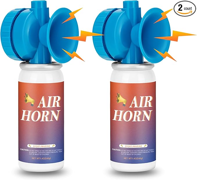 Air Horns, Air Horn Can for Safety Loud Marine Air Horns Can 1.4OZ Mini Small Handheld Air Horn for Boat Air Horns for Sporting Events Emergency Use Camping Hiking Outdoor