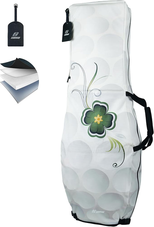 SANDIAN, Golf Travel Bag Cover for Airlines Transit, Heavy-Duty Oxford 1260D, Thick Padded Club Protection Covers, Durable PU Coatings for All Weather Resistant, One Size Fits All