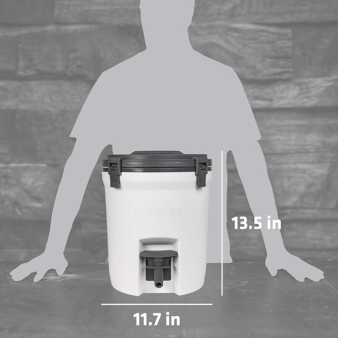 STANLEY Adventure 2 Gallon Fast Flow Water Jug, Ice Water Dispenser, Insulated Beverage Cooler with Easy Pour Spigot and Latched Foam Lid