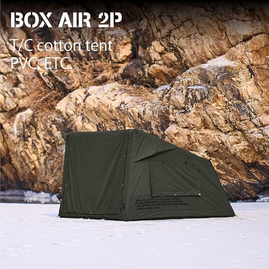 2025 Upgraded Canvas Inflatable Tents for Camping, Windproof Blow Up Air Tent with Pump,No Assembly Needed Luxury Camping Tents