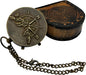 Antique Brass Compass with Detachable Chain & Carrying Case – Vintage Nautical Navigation Tool for Outdoor Hiking, Survival, and Travel – Gift for Collectors and Adventurers