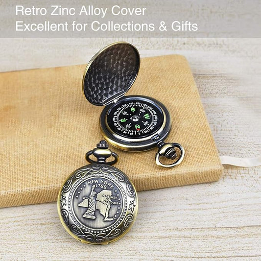 Multifunctional Zinc Alloy Classic Compass for Hiking, Camping, Motoring, Boating, Backpacking, Gift and Collection