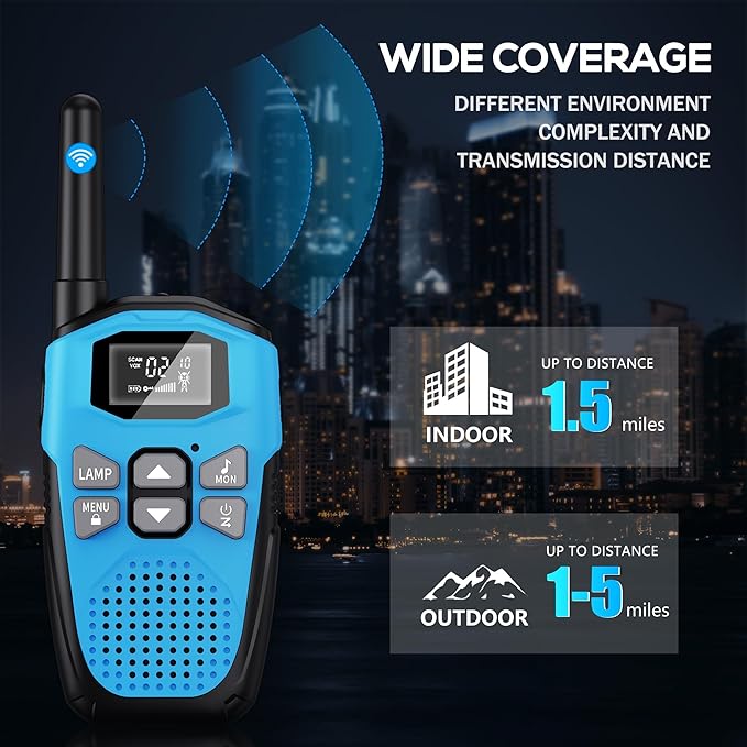 Walkie Talkies, NXGKET Walkie Talkies 4 Pack Long Range for Adults Rechargeable Two-Way Radios with 22 FRS Channel Radios, Li-ion Battery, Waterproof, Flashlight, VOX for Camping Hiking Cruise Trip