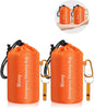 Emergency Sleeping Bags Thermal-Emergency-Blankets Ultralight Space Blankets Survival Waterproof Bivy Sack Multi-Purpose Survival Gear for Hiking, Camping, First Aid Kits, Outdoor Survival Gear