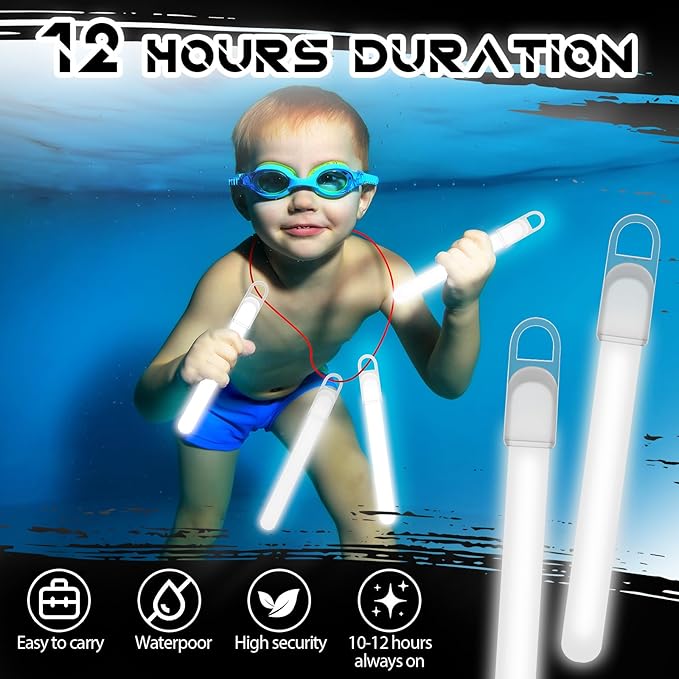 Lewtemi 100 Pack 4'' Halloween Glow Sticks Bulk Light Sticks with Lanyard Individually Wrapped Tactical Military Emergency Glow Stick Party Favors for Halloween, Camping, Hiking, Party