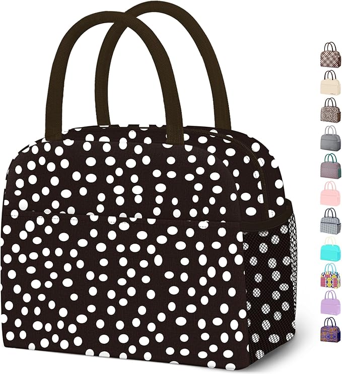 Lunch Bag Lunch Box for Women Men Reusable Insulated Lunch Tote Bag,Leakproof Thermal Cooler Sack Food Handbags Case High Capacity for Travel Work Picnic Beach