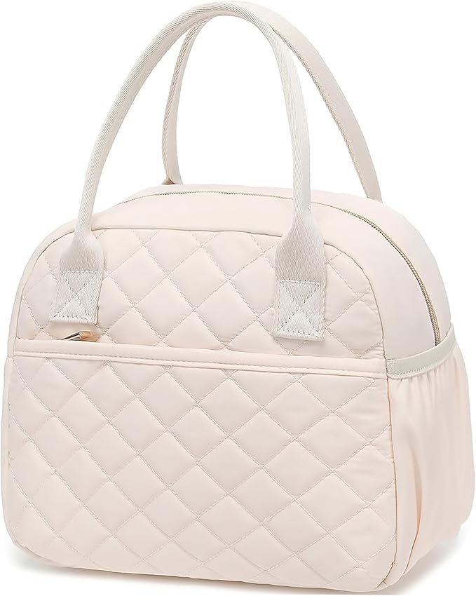 CAMTOP Lunch Box for Women Insulated Lunch Bag Lunchbox Cooler Thermal Leakproof Quilted Reusable Lunch Tote Bag for Work School Travel Picnic