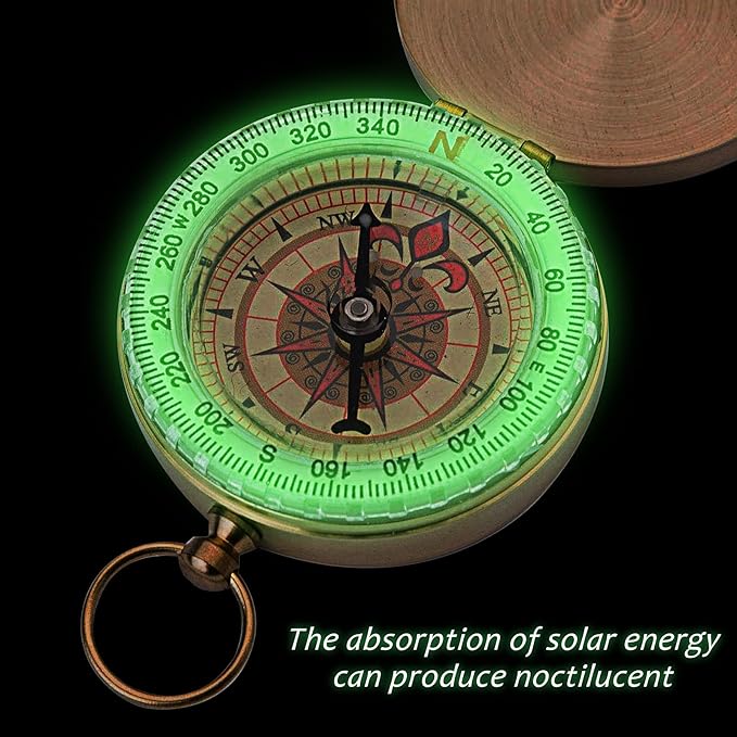 Posinly Advanced Orienteering Compass - Survival Whistle, Map Reading Field Compass for Camping, Hiking & Navigation, Great for Kids