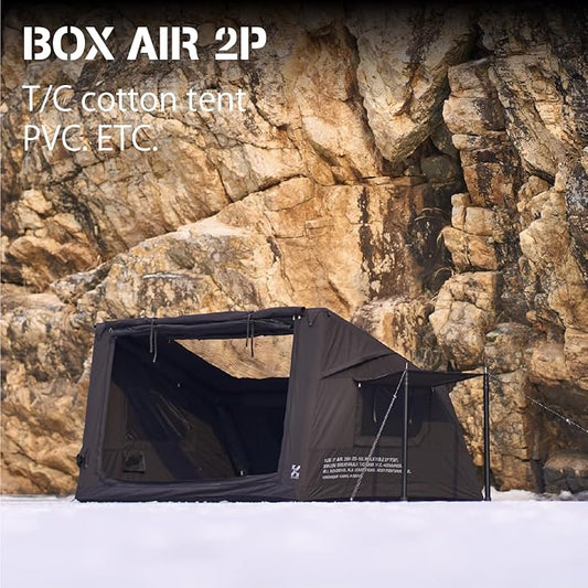 2025 Upgraded Canvas Inflatable Tents for Camping, Windproof Blow Up Air Tent with Pump,No Assembly Needed Luxury Camping Tents