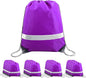 BeeGreen Drawstring Backpack Bags 20,30,50 Packs Reflective String Bags for Gym Sport Trip Cinch Sack DIY for Women Men