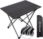 Camping Table Folding Portable Camp Side Table Aluminum Lightweight Carry Bag Beach Outdoor Hiking Picnics BBQ Cooking Dining Kitchen Black Medium