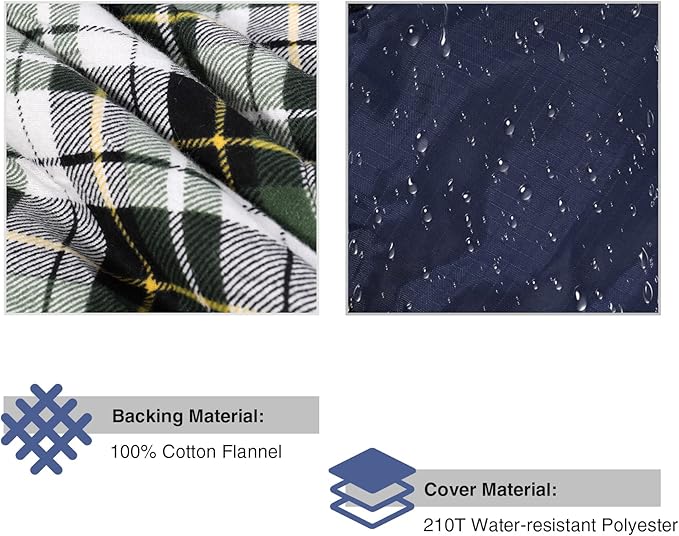REDCAMP Cotton Flannel Sleeping Bag for Camping Backpacking, Adults Cold Weather Envelope Sleeping Bags with 2/3/4lbs Filling