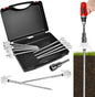 12 Pack Tent Stakes Heavy Duty 8 Inch Ground Anchor Screw Camping Stakes with Luminous Head Metal Threaded Tent Pegs, Includes Hex Head Driver and Storage Box