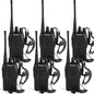 Long Range Walkie Talkies Rechargeable Two-Way Radios with Earpiece, Walkie Talkies for Adults 16-Channel UHF 400-470MHz (Pack of 6)