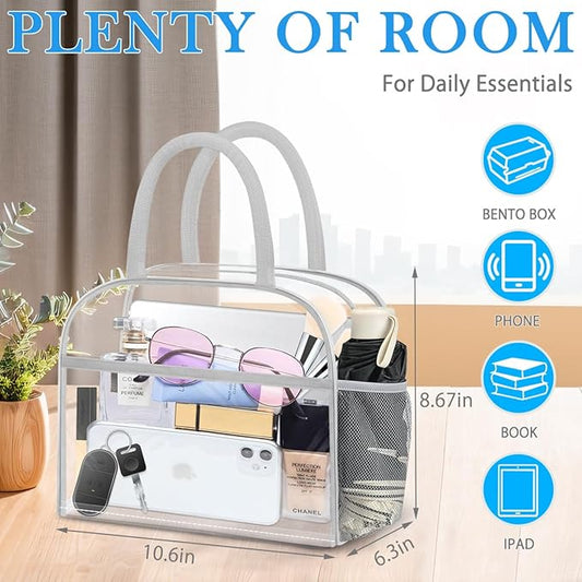 Clear Bag Stadium Approved, Lunch Bag Lunch Box for Women Men Reusable Insulated Lunch Tote Bag