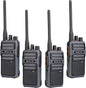 Retevis RB17 Walkie Talkies for Adults,Rechargeable 2 Way Radio with USB Charging,Durable Two Way Radios with 4400mAh Large Battery,Handsfree Emergency Alarm,for Gifts Skiing Hunting Outdoor(4 Pack)