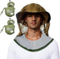 Benvo Mosquito Head Net Mesh One Piece Face Neck Fly Netting Cover from Bugs Gnats Noseeums Hat-Compatible Insect Shield for Fishing, Camping, Gardening (2pcs, Olive, Upgraded Big Net)