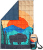 4Monster Down Camping Blanket - Outdoor Travel Quilt Puffy 650 Fill, Packable, Lightweight,Wind & Waterproof | Ideal for Stadium, Backpacking,Picnics, Beach and Hiking