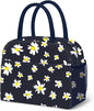Lunch Bag Lunch Box for Women Men Reusable Insulated Cooler Lunch Tote Bags, Leakproof Cute LunchBag Large Capacity for Work Travel Picnic, Daisy