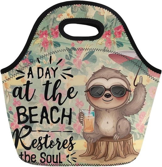 Neoprene Lunch Bags Thermal Insulated Lunch Tote Bag Reusable Washable Neoprene Picnic Bag for Women Men