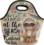 Neoprene Lunch Bags Thermal Insulated Lunch Tote Bag Reusable Washable Neoprene Picnic Bag for Women Men