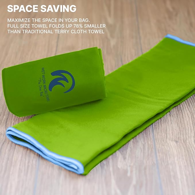 Microfiber Towel 60” by 36” for Camping, Yoga, Gym, Travel - Highly Absorbent Cleaning Cloth, Quick Drying Lightweight Material - Lint Free, Scratch Free Towels Washable and Reusable