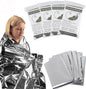 4Pack Outdoor Aluminum Foil Warming Blanket for Wilderness Survival, Camping, Easy Tenting - Rain and Sun Protection - Reflective Warming First Aid Aluminum Foil Blanket (Silver)