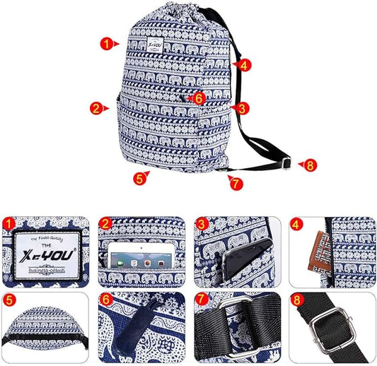 XEYOU Drawstring Sports Backpack Lightweight Gym Yoga Sackpack Shoulder Rucksack Casual Outdoor Daypack for Women and Men