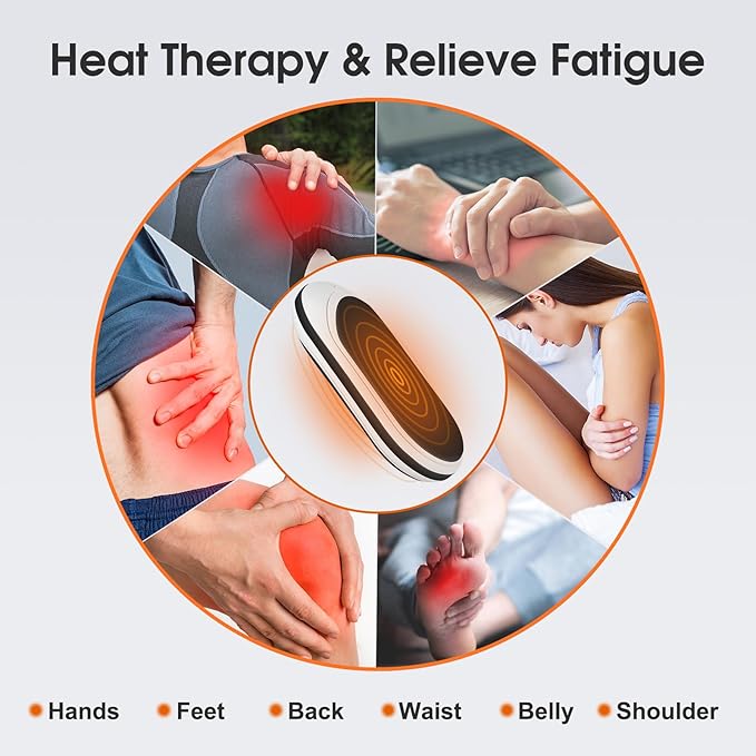 Rechargeable Hand Warmer, 1 Piece 5200mAh with Double Sided Heating, Reusable Portable Mini Heater, Temperature Adjustable Suitable for Hand and Foot Warming, Hunting Camping Hand Warmer