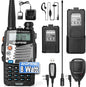BAOFENG UV-5R 8W Ham Radio Handheld Dual Band 2-Way with an Extra 3800mAh Battery with BAOFENG Hand Mic and Programming Cable