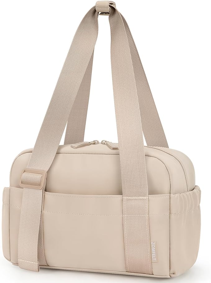 ZOMFELT Insulated Lunch Bag Women, Cute Lunch Tote Bag Lunch Box for Women, Leakproof Large Capacity Womens Lunch Bags with Adjustable Shoulder Strap for Work Office Outdoor Picnic Camping, Brown