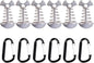 TRIWONDER 6pcs Deck Plank Board Tent Stakes Aluminum Spring Anchor Fishbone Guyline Cord Adjuster Tent Pegs with Carabiners for Outdoor Camping Hiking