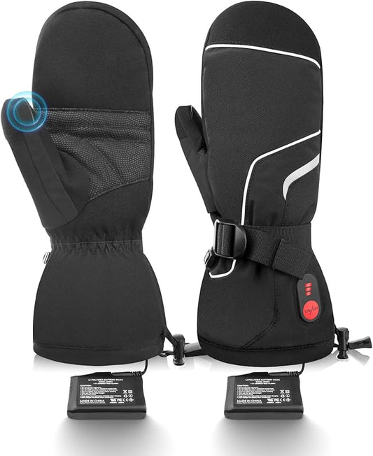 SAVIOR HEAT Heated Gloves for Women Men Rechargeable Electric Heated Ski Gloves with Touchscreen for Cold Weather
