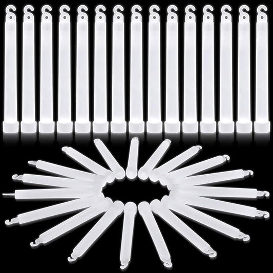 Shappy 30 Pcs 6 Inch Glow Sticks with 12 Hour Duration Bright Emergency Light Sticks for Camping Hiking Activities Glowsticks for Party Bulk Accessories
