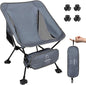 ATEPA Backpacking Chair, Ultralight Folding Portable Small Camping Chairs for Adults Compact Foldable Beach Seat with Anti-Sinking Feet & Aluminum Frame for Outdoor Hiking Travel Fishing