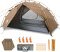 Night Cat Backpacking Tents 2 Persons Fast Setup Hiking Camp Tent with Foldable Pole Double Layers Two Doors Waterproof Lightweight Compact 7x4.4ft