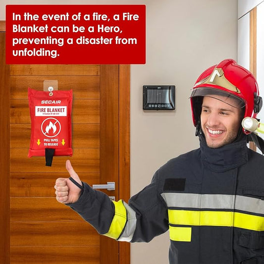 Emergency Fire Blanket for Home and Kitchen Fiberglass Fire Suppression Blanket Great for School Warehouse Camping Car Office Grill (4 Pack, 40 in X 40 in)