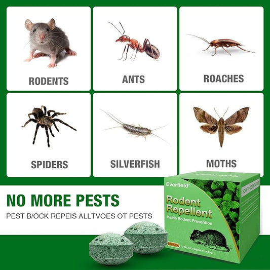 Mice Rodent Repellent, 12Pcs Peppermint Oil Moth Balls