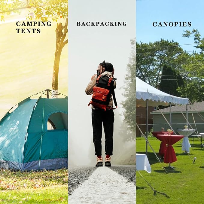 8 inch Heavy Duty Tent Stakes,Metal Camping Stakes for Outdoor Canopy and tarp ,10 Pack with Portable Bag