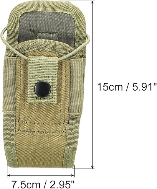 MECCANIXITY Radio Holder Radio Case Protective Covers Nylon Holder Carry Bag Green for Two Ways Walkie Talkie Adjustable Storage