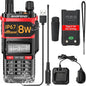 BAOFENG UV-9R PRO Dual Band Two-Way Radio Ham Radio Dustproof Waterproof IP67 Transceiver Walkie Talkie 8W Upgraded Version of UV-9R Plus with Type-C Charger Cable