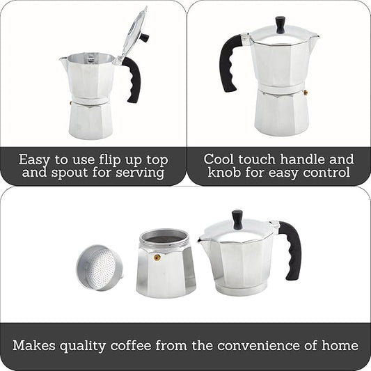IMUSA 12cup Cast Aluminum Stovetop Coffeemaker