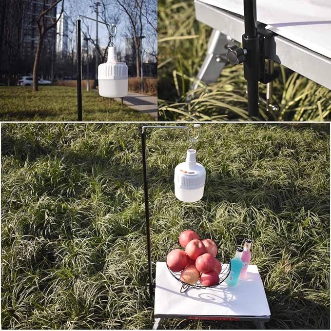 Camping Lantern Stand Folding Lamp Stand Camping Light Hanging Poles Lantern Pole Hanger for Outdoor