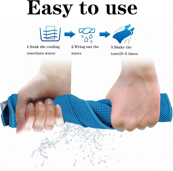 Cooling Towel Workout, Ice Towel for Gym, Fitness, Golf, Yoga, Camping, Hiking, Bowling, Travel, Outdoor Sports Towel