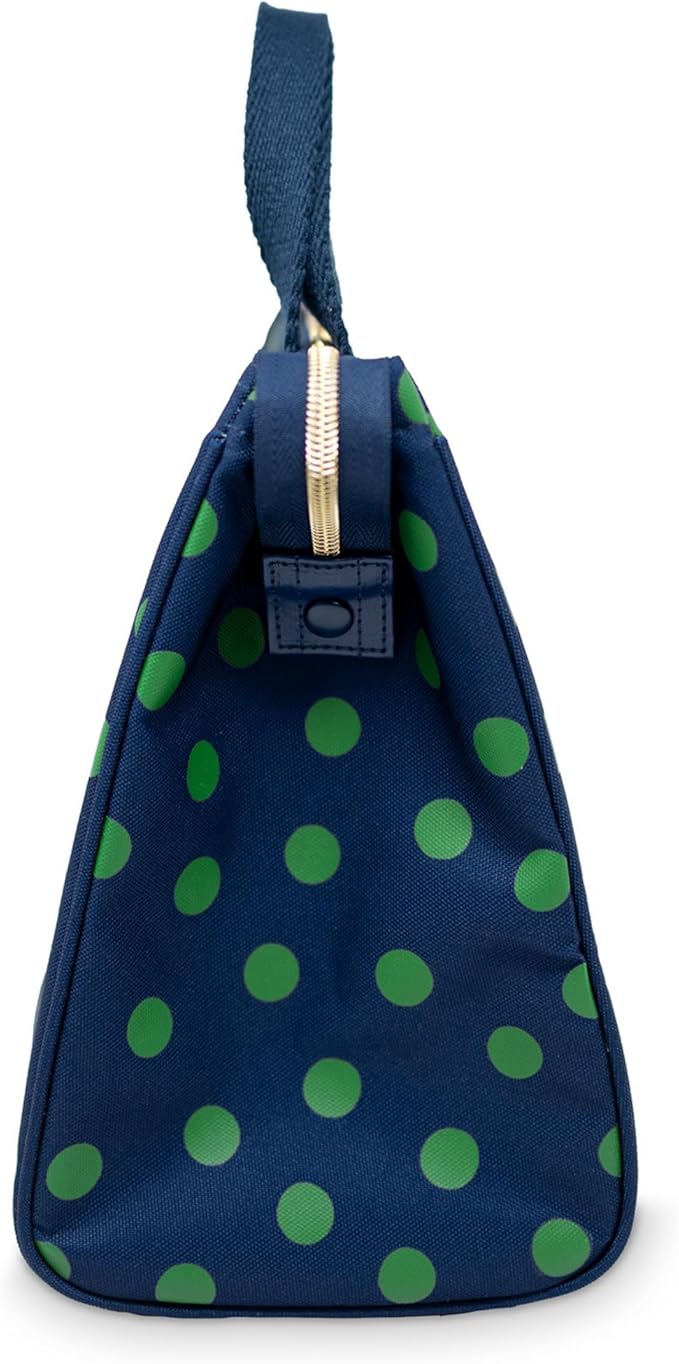 Kate Spade New York Cute Lunch Bag for Women, Large Capacity Lunch Tote, Adult Lunch Box with Silver Thermal Insulated Interior Lining and Storage Pocket (Sonnet Dot)