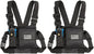 LUITON Radio Chest Harness with Reflective Strips Shoulder Holster Radio Vest Holder Two Way Radio Vest Rig Walkie Talkie Case with Front Pack Pouch for Motorola/Midland/Baofeng/Retevis(2 Pack)