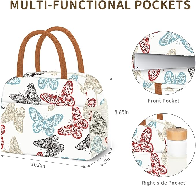 Lunch Bag Women, Lunch Box for Women Men Reusable Insulated Lunch Tote Bag, Handbags Case High Capacity for Travel Work Picnic