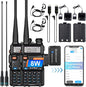 BaoFeng UV-5R 8W High Power Ham Radio with Wireless Programmer,USB Charging Dual Band Long Range Two Way Radio Walkie Talkie Ham Radio Handheld