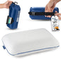Travel & Camping Comfortable Memory Foam Pillow – Easy to Carry Portable Bag – Temperature Regulating Pillow Case - Perfect for Travelling (White)
